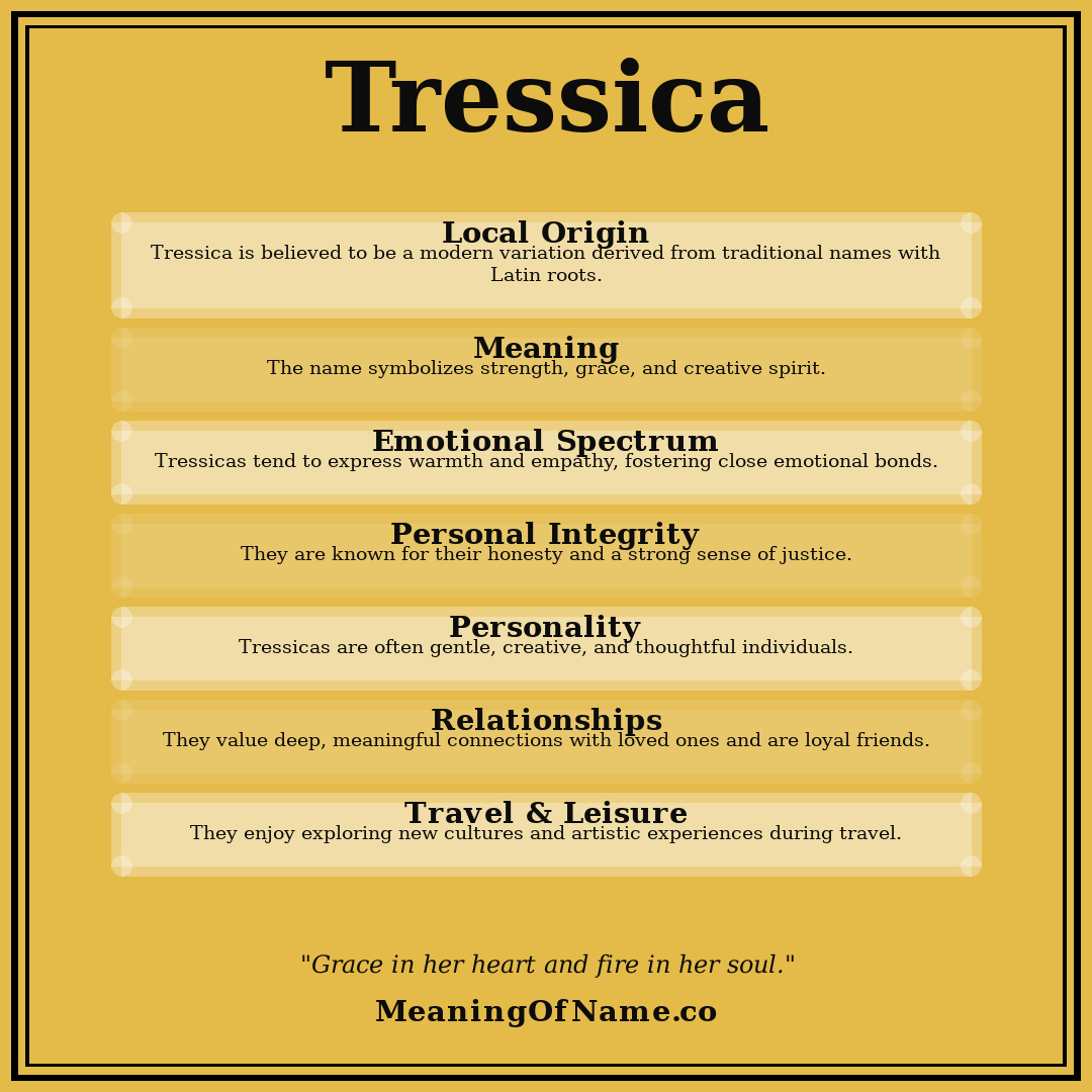 Tressica name meaning poster