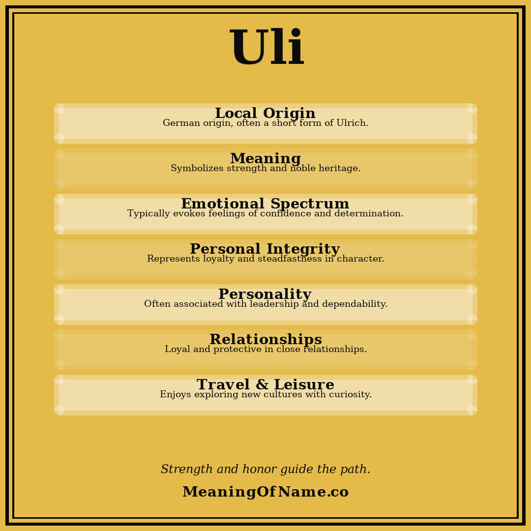 Uli name meaning poster