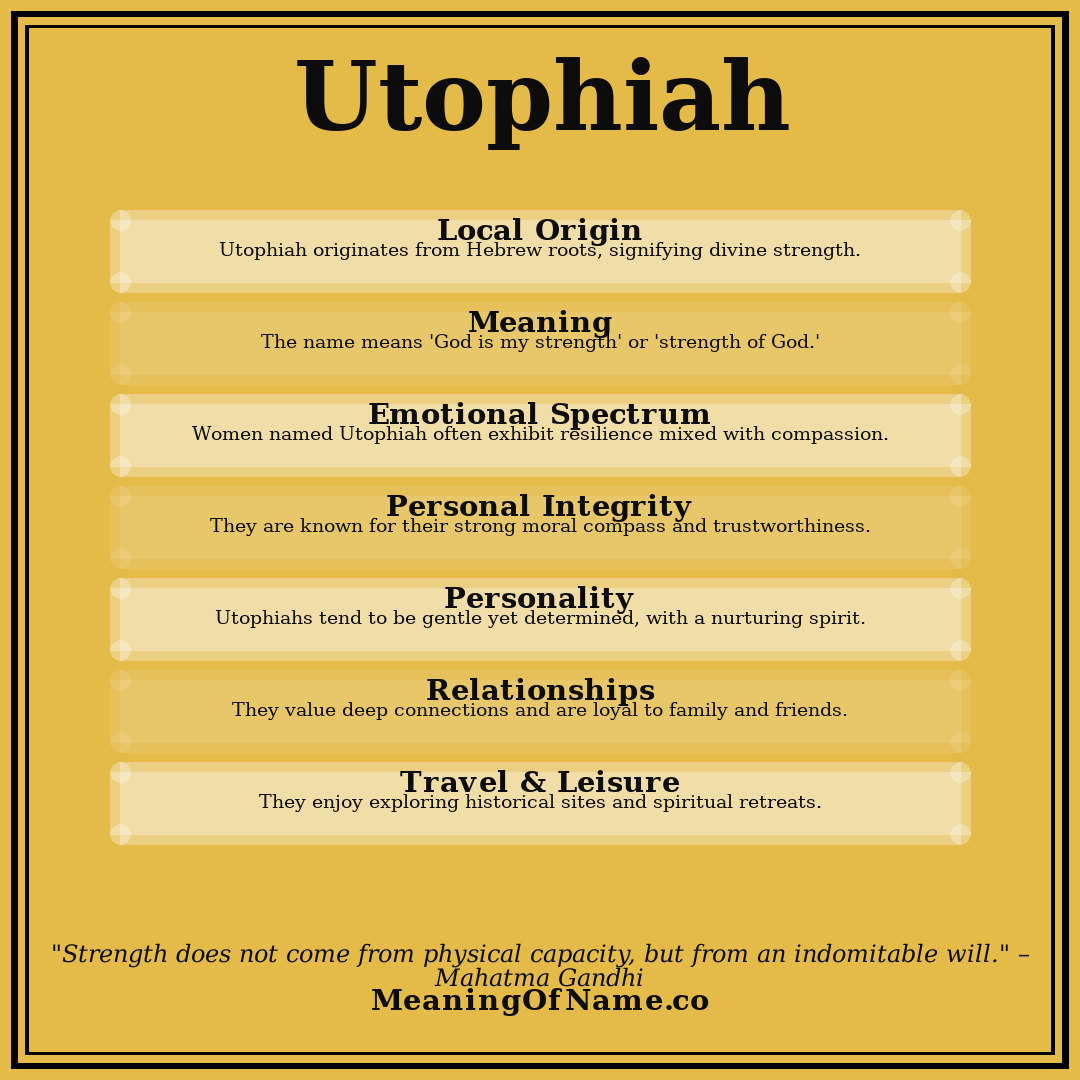 Utophiah name meaning poster