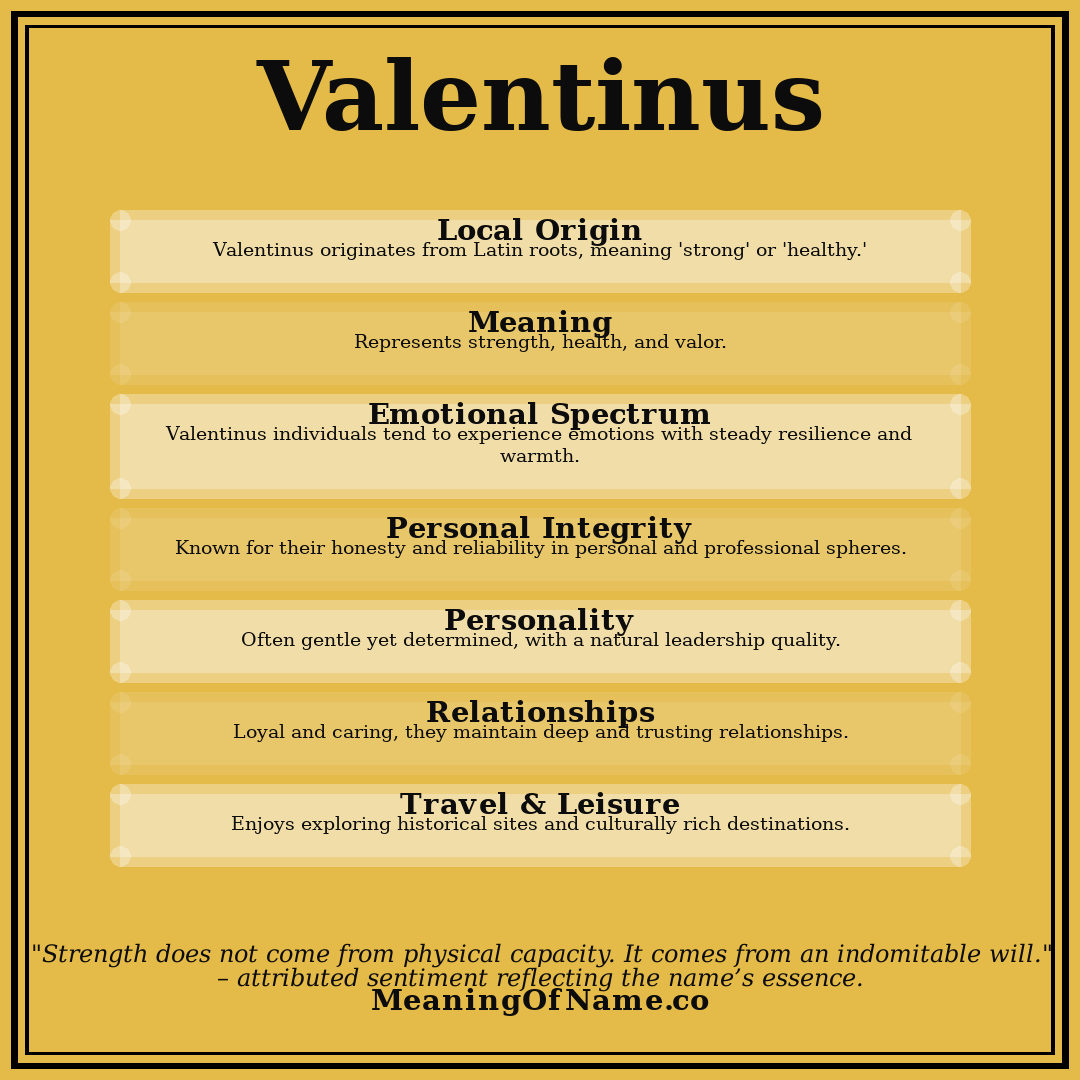 Valentinus name meaning poster