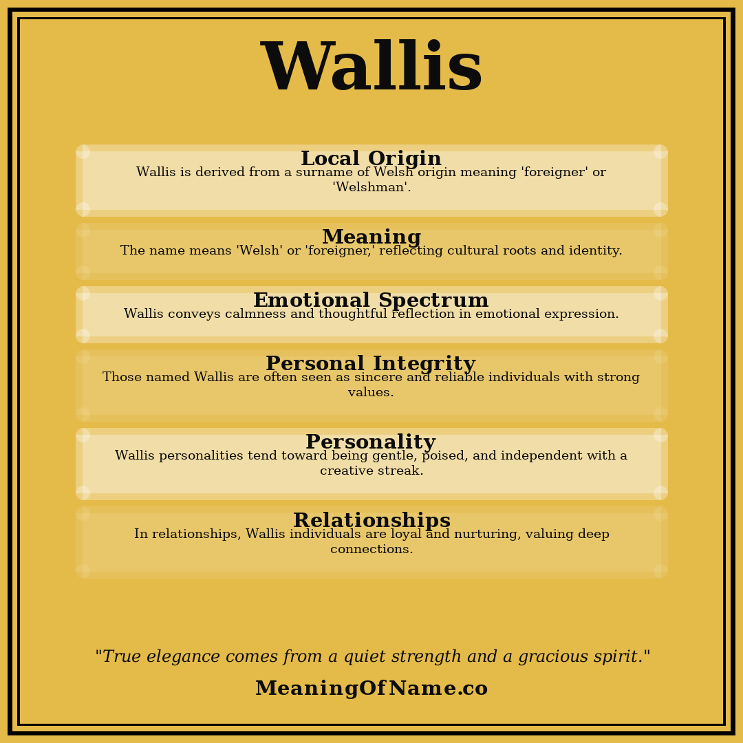 Wallis name meaning poster