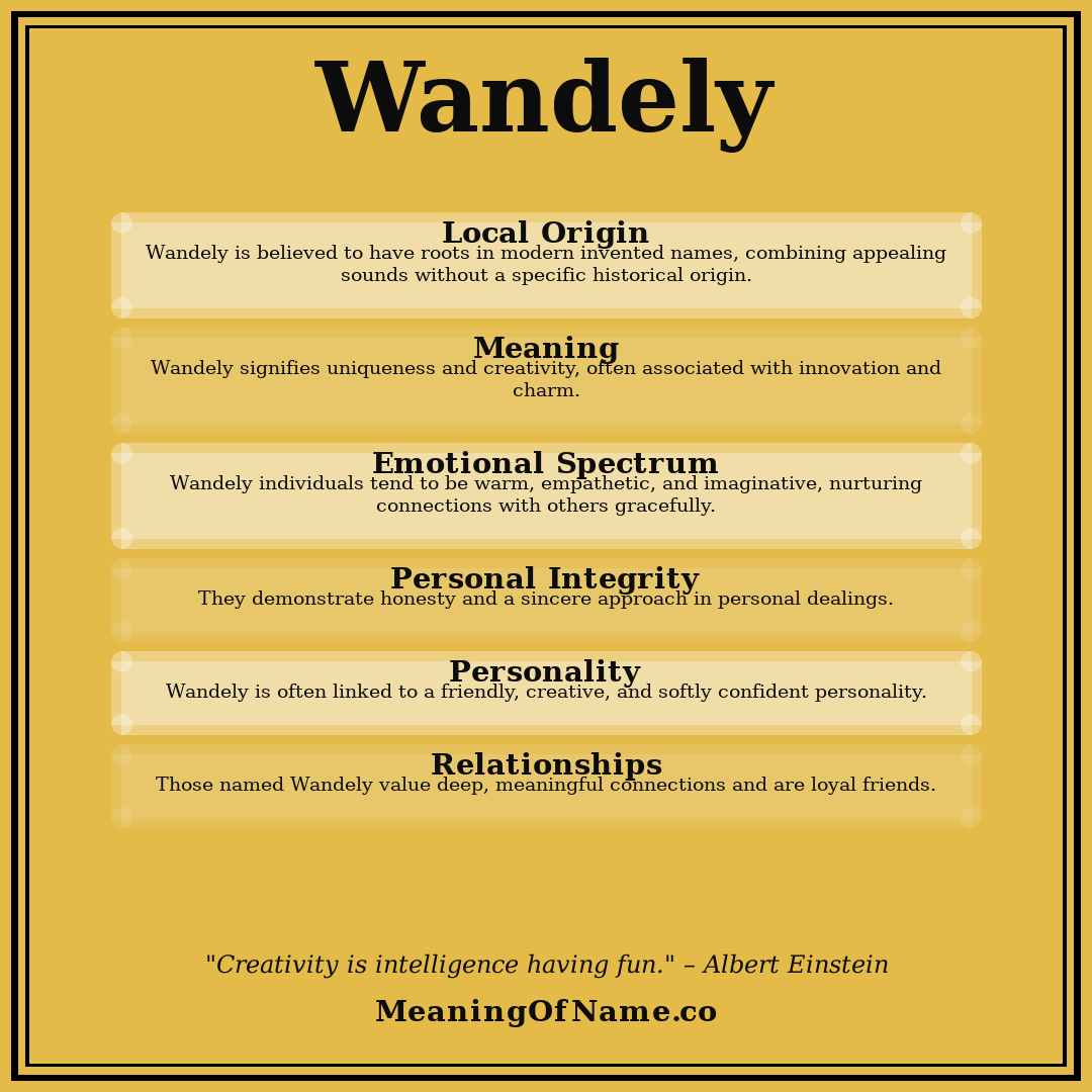 Wandely name meaning poster
