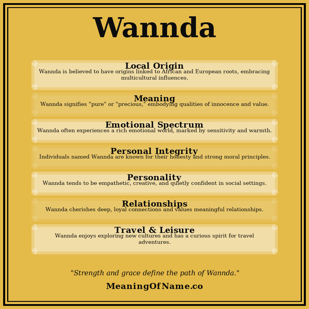 Wannda name meaning poster