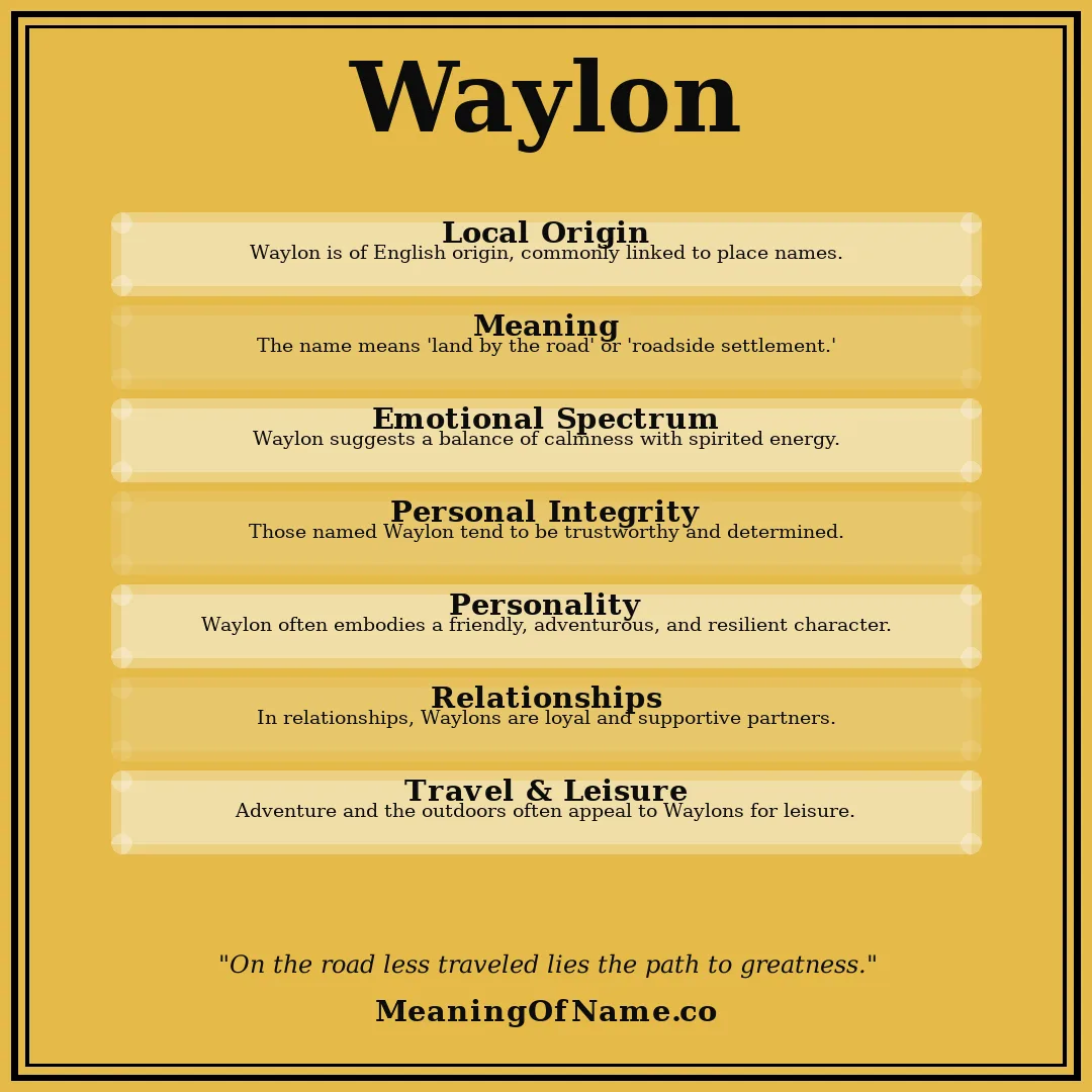 Waylon name meaning poster