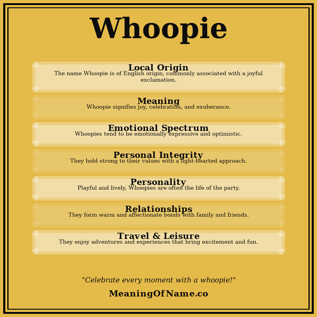 Whoopie name meaning poster