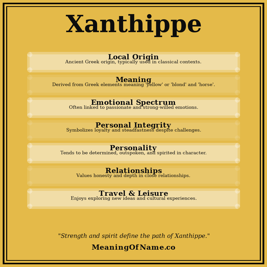 Xanthippe name meaning poster