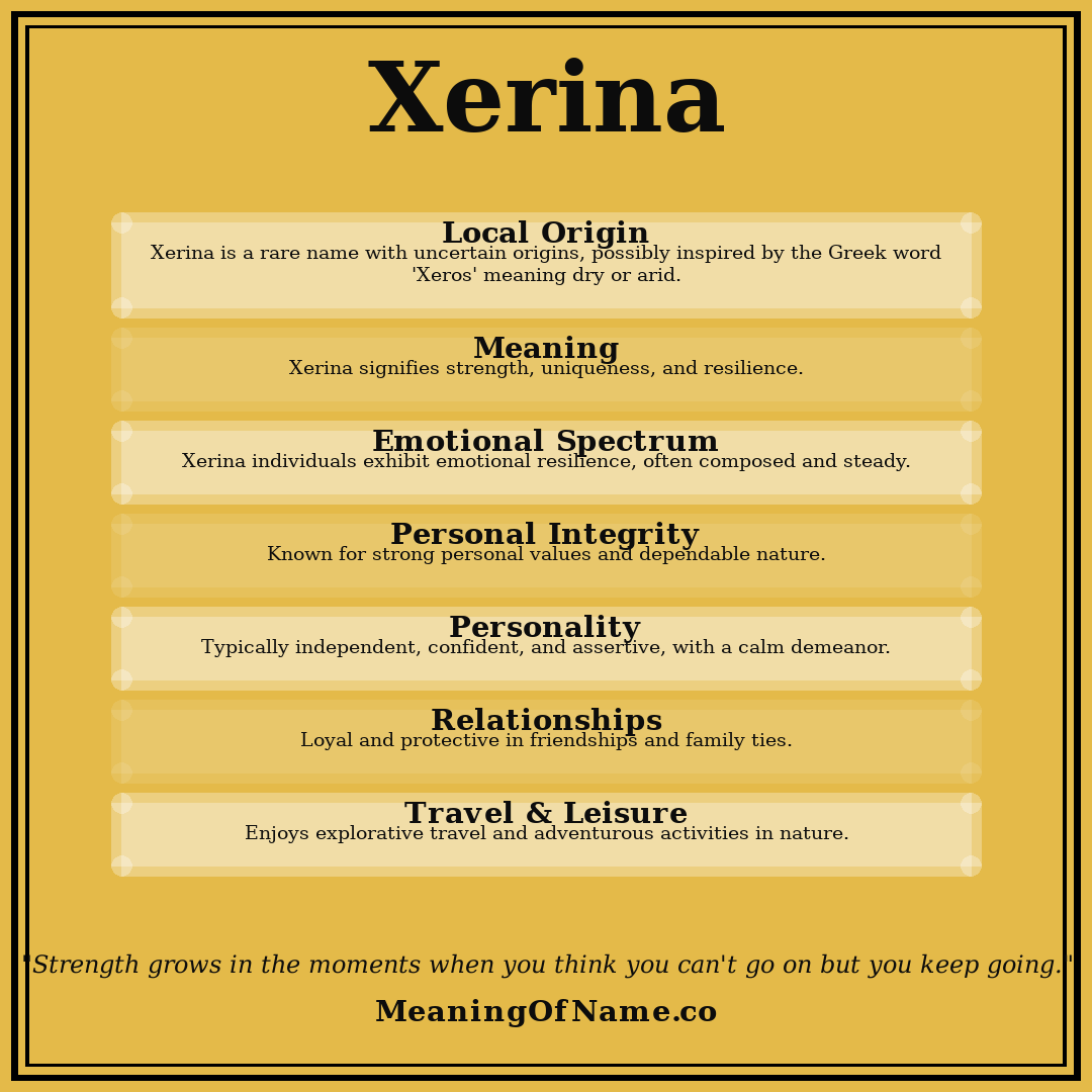 Xerina name meaning poster