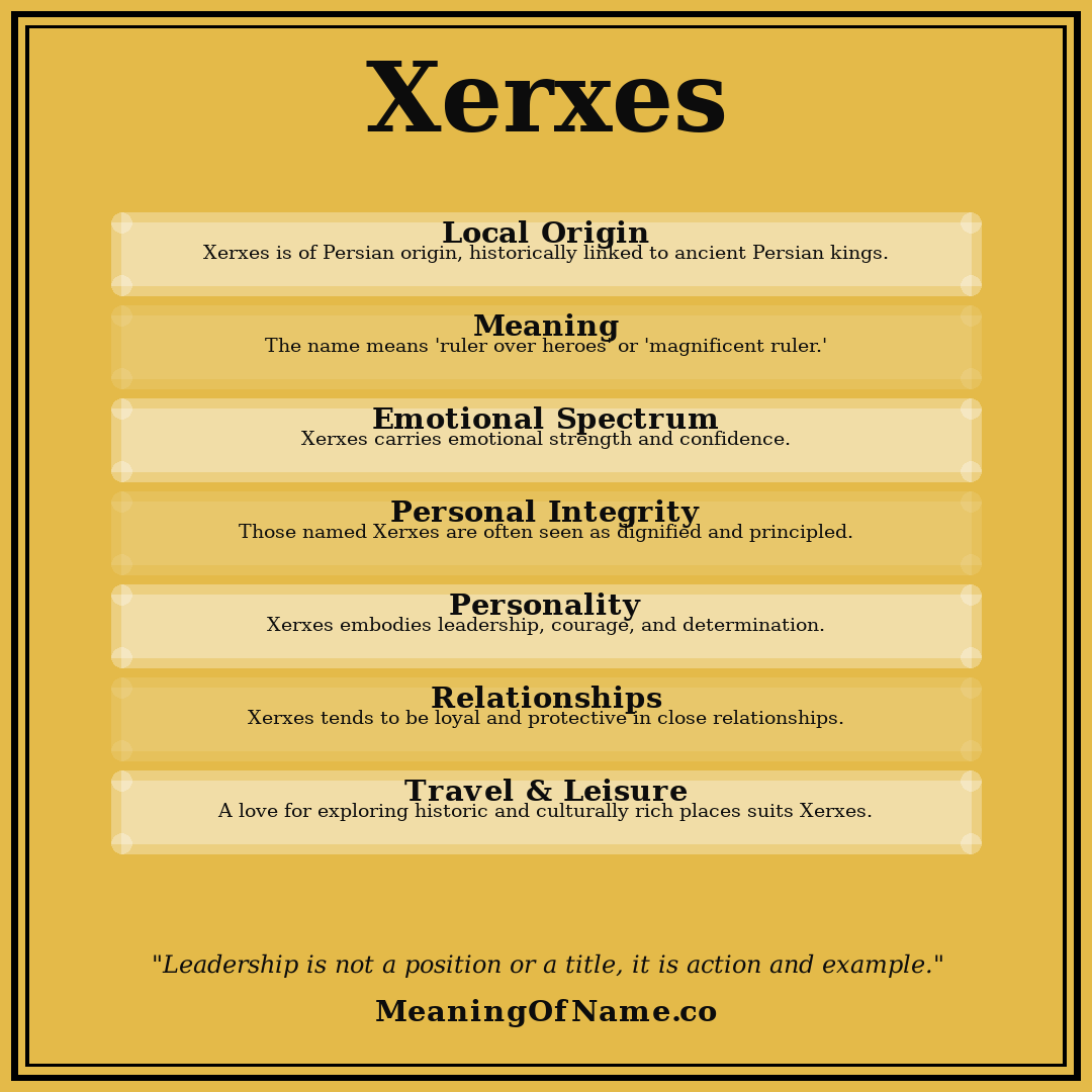 Xerxes name meaning poster