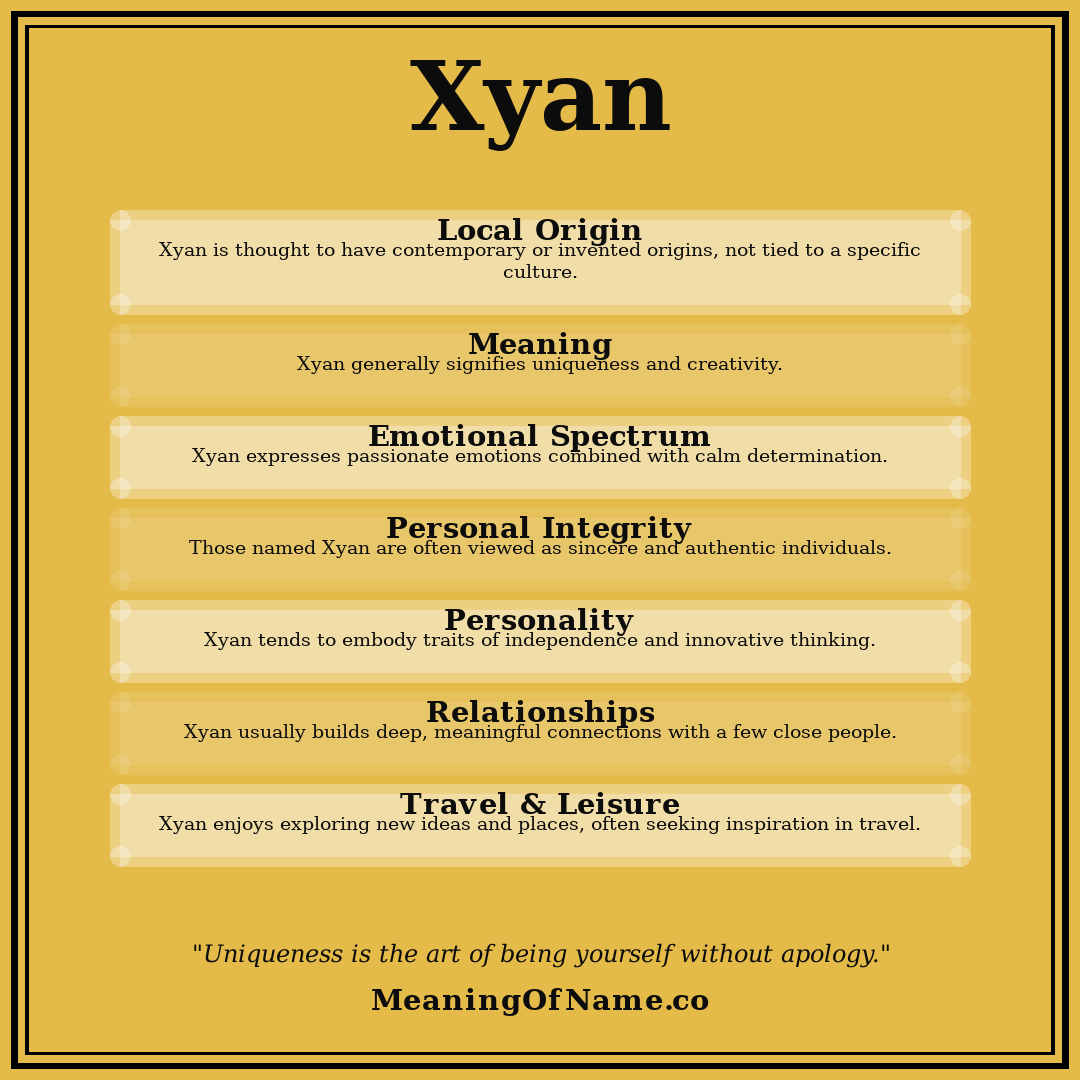 Xyan name meaning poster