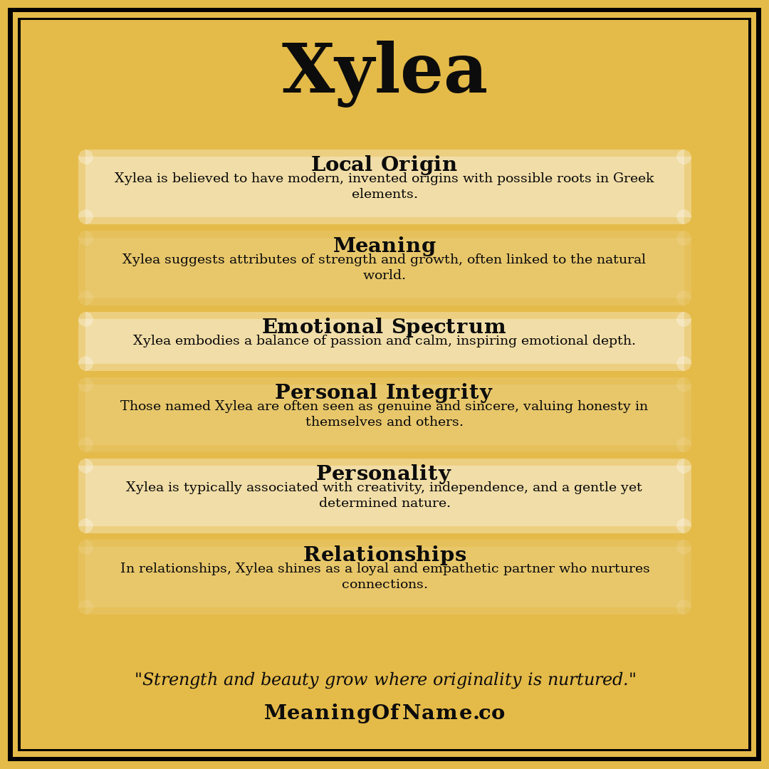 Xylea name meaning poster