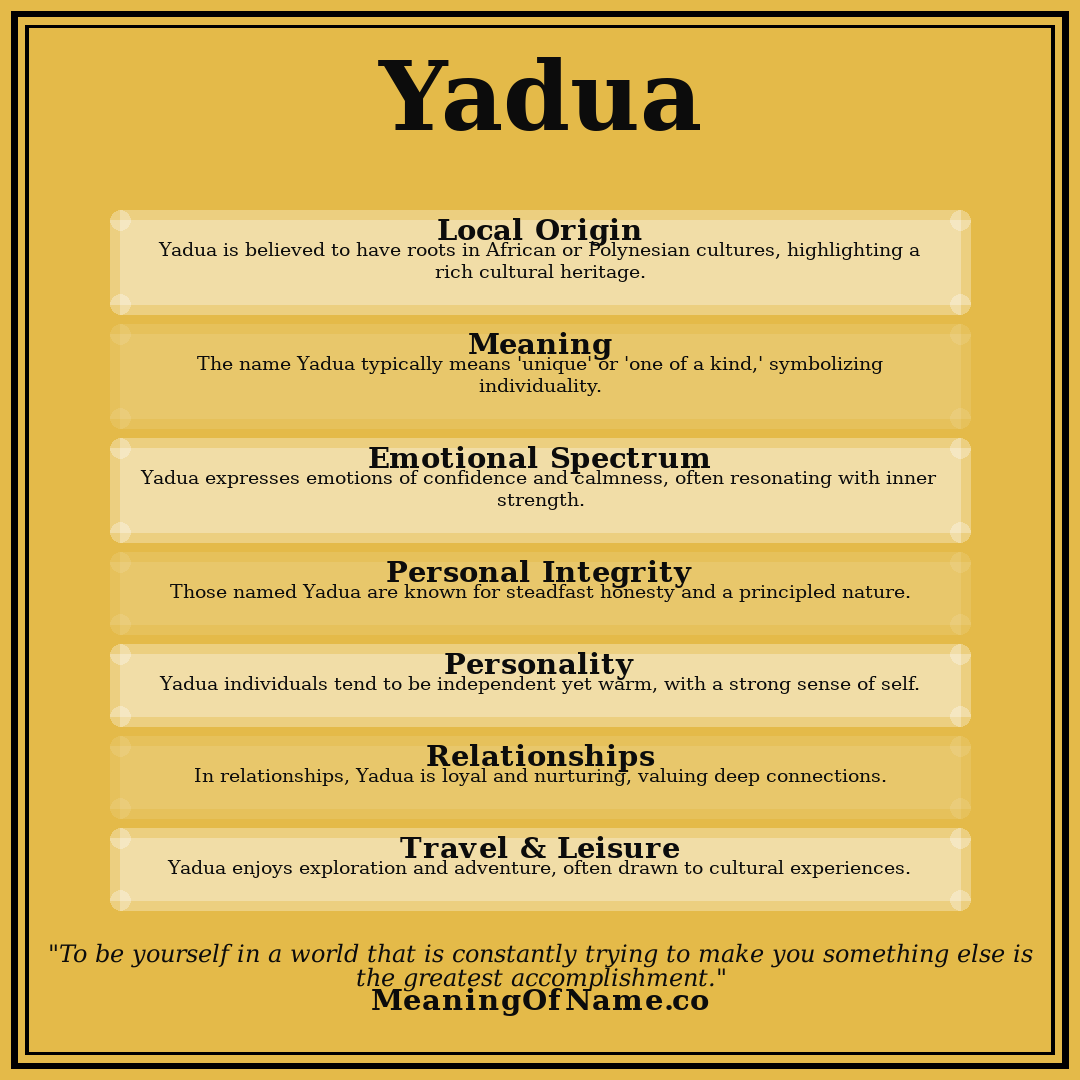 Yadua name meaning poster