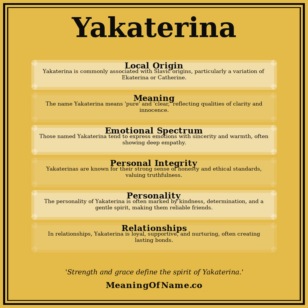 Yakaterina name meaning poster