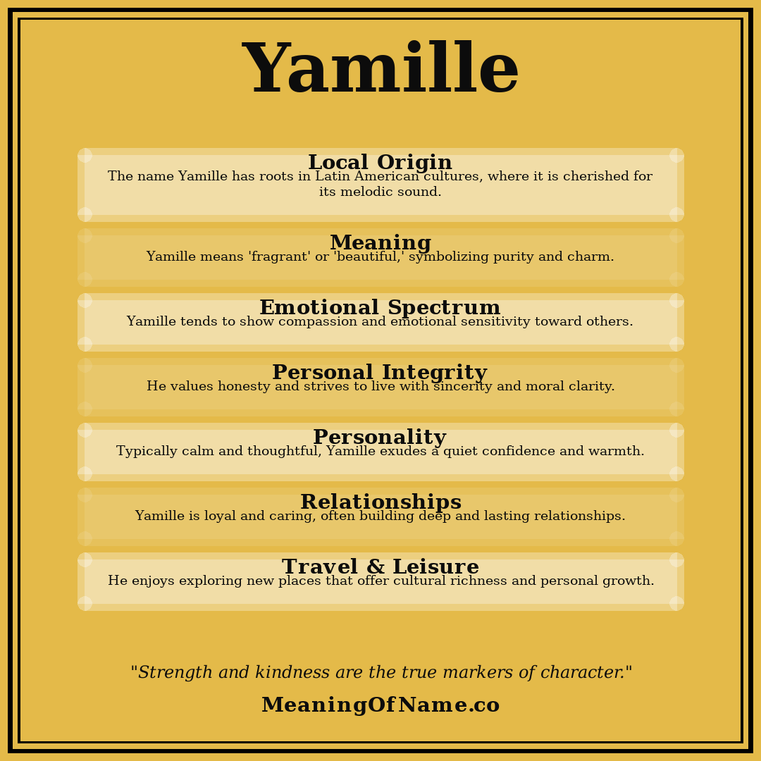 Yamille name meaning poster