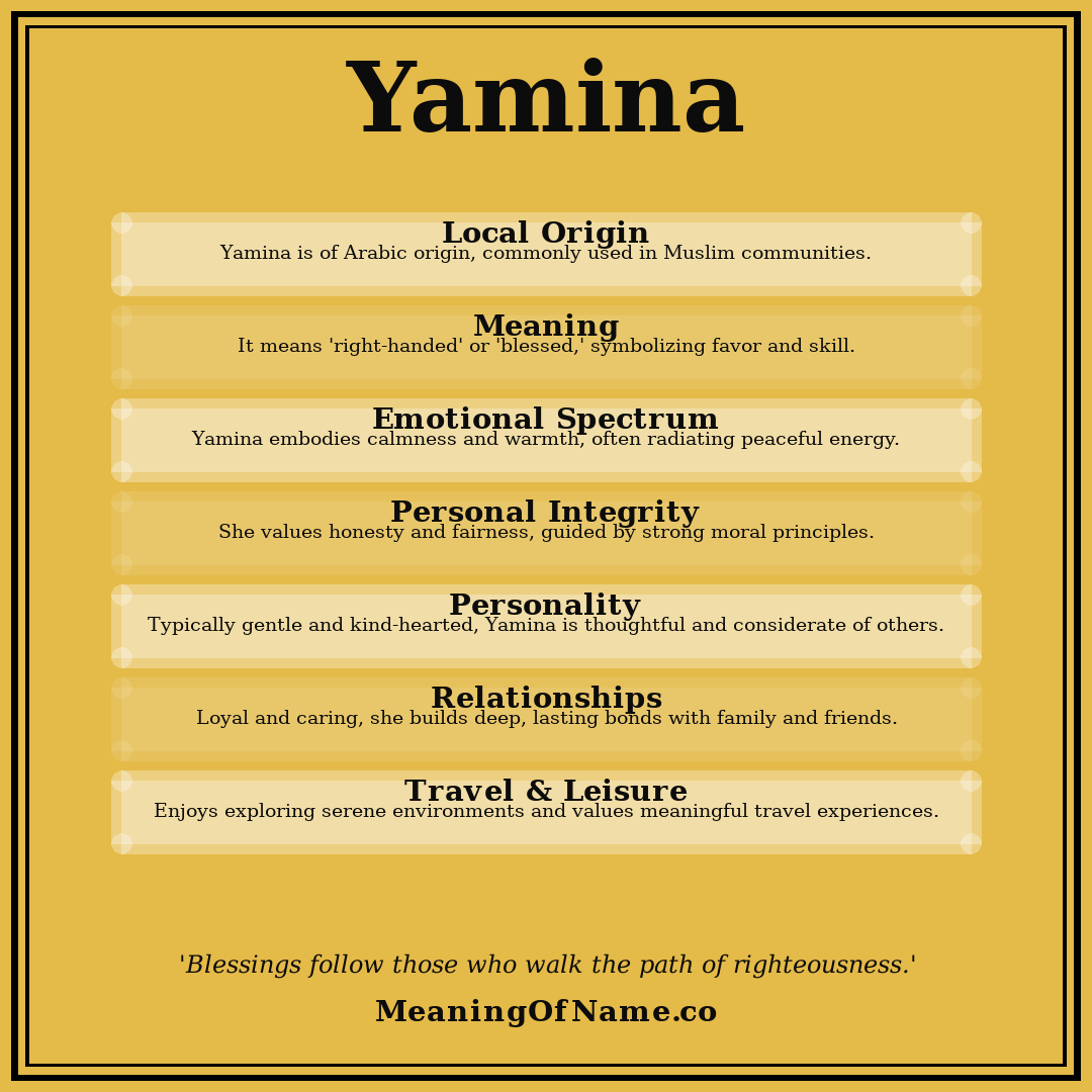 Yamina name meaning poster