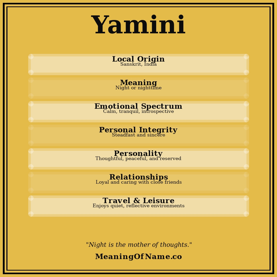 Yamini name meaning poster