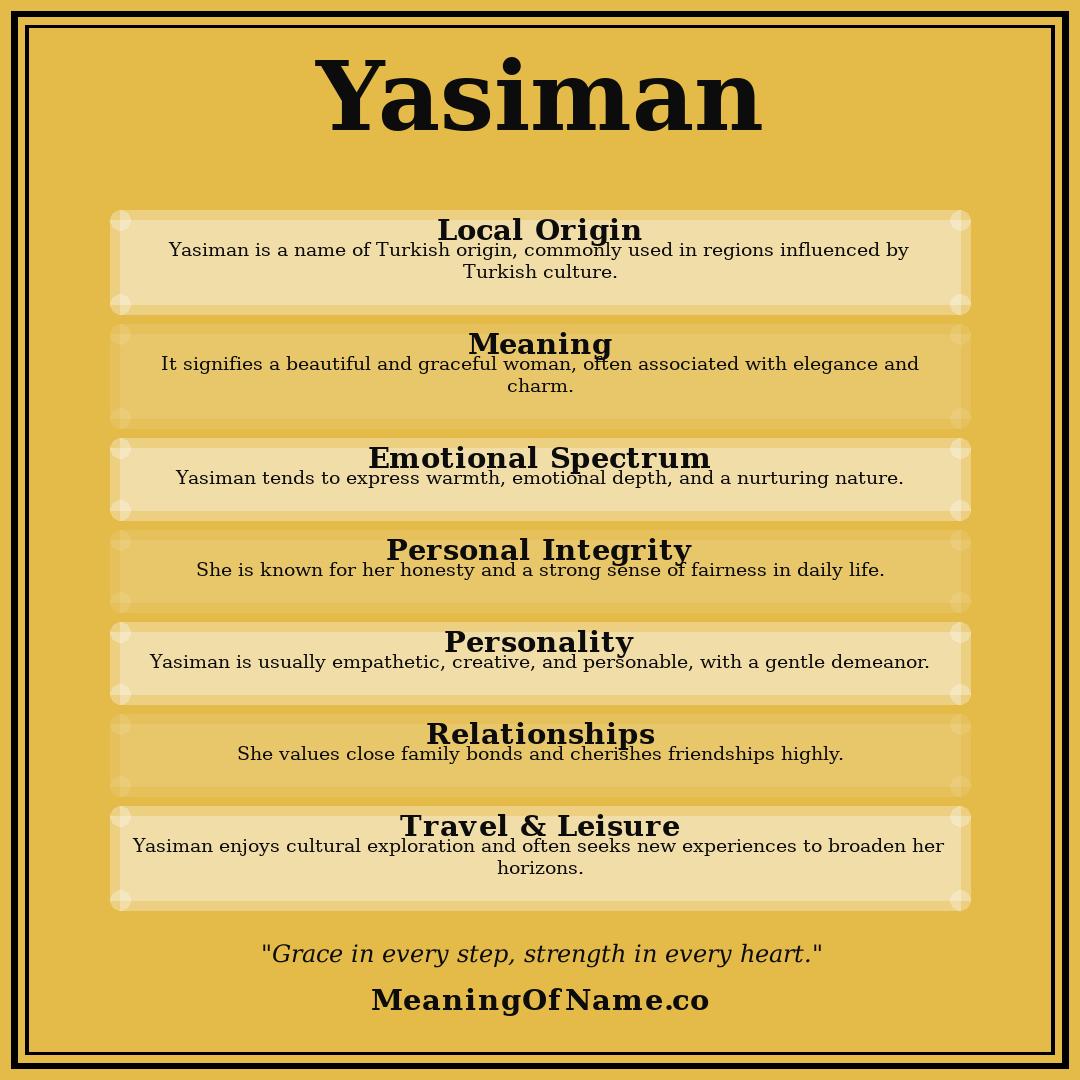 Yasiman name meaning poster