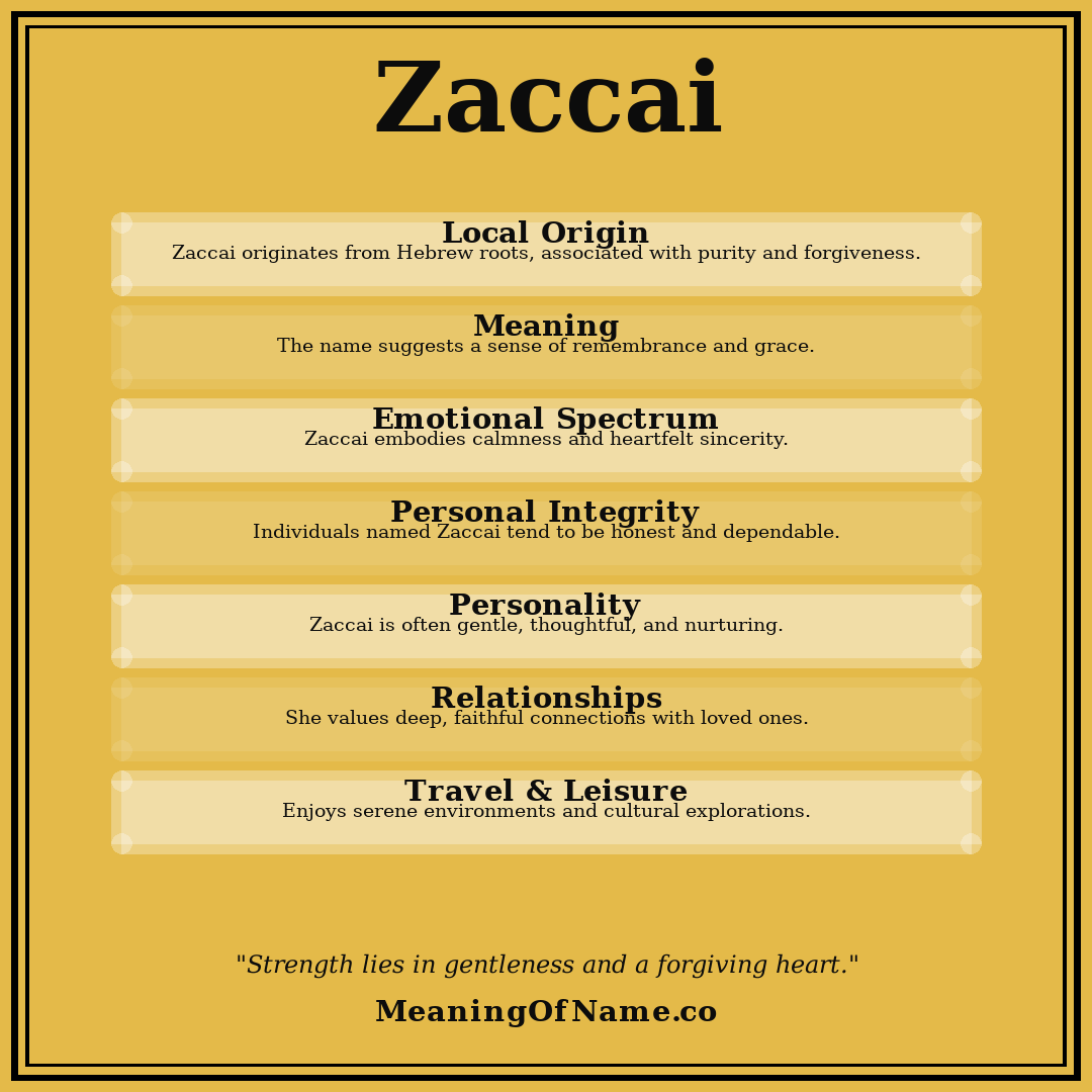 Zaccai name meaning poster