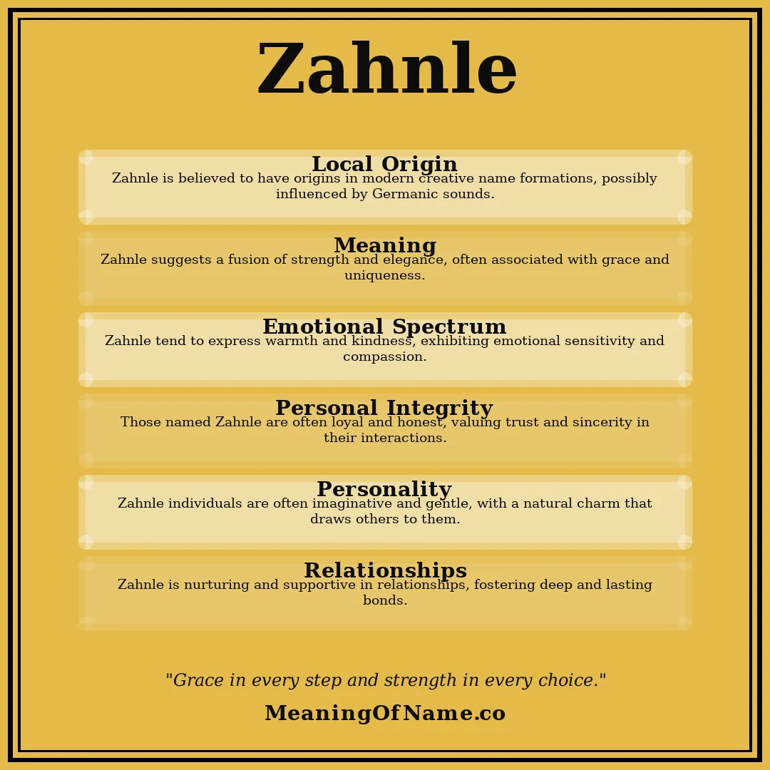 Zahnle name meaning poster
