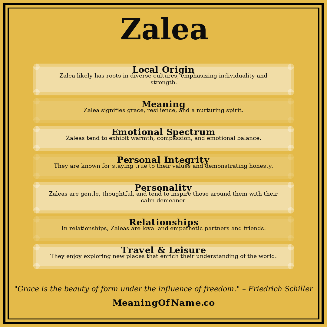 Zalea name meaning poster