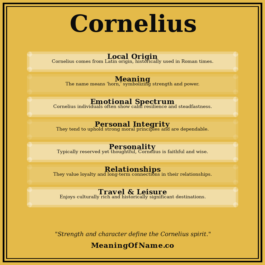 Cornelius name meaning poster