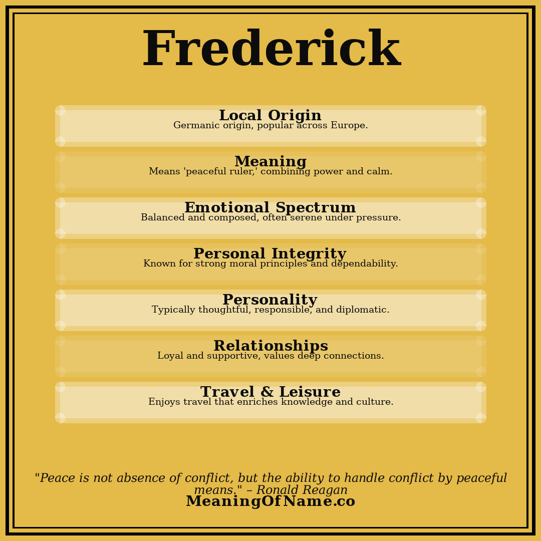 Frederick name meaning poster