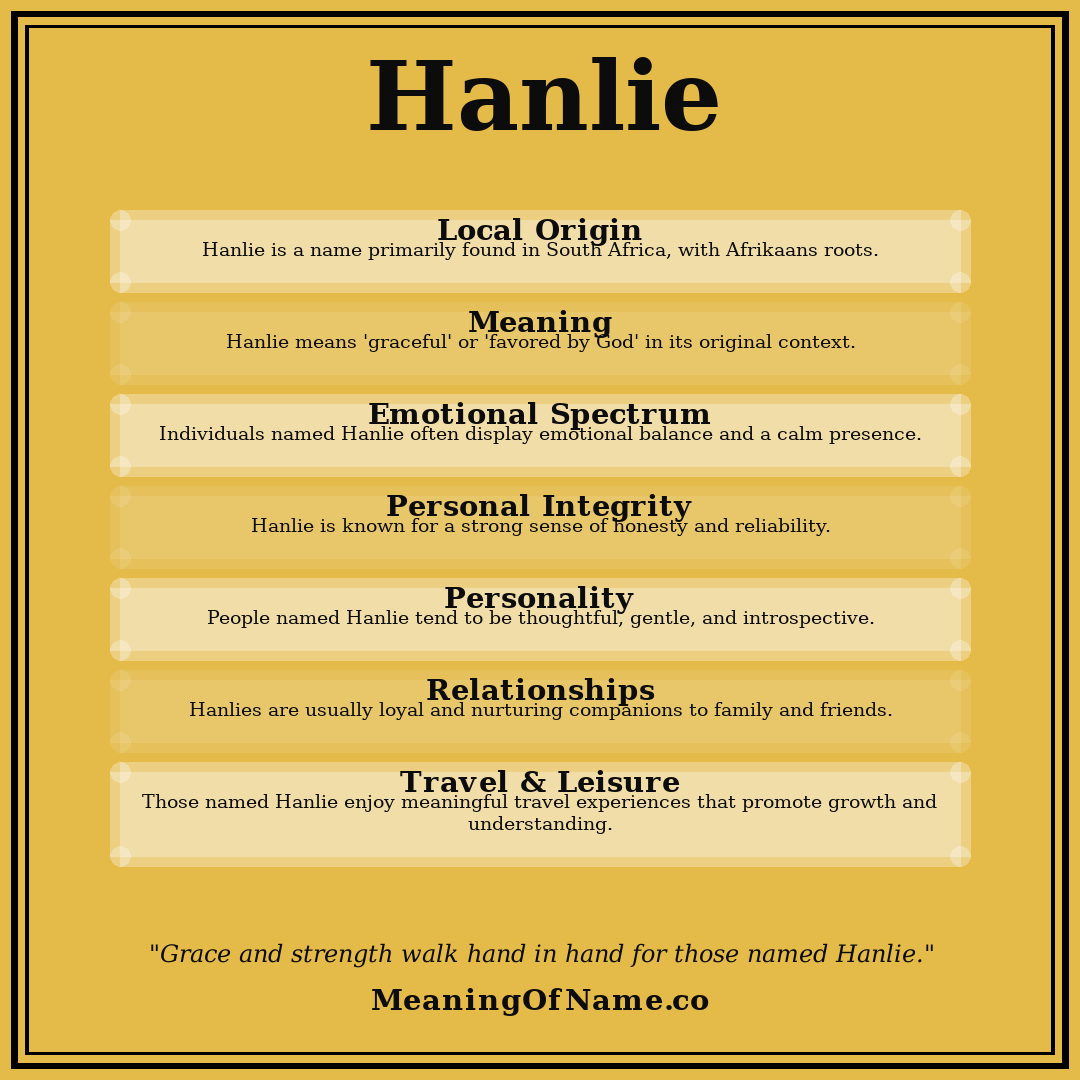 Hanlie name meaning poster