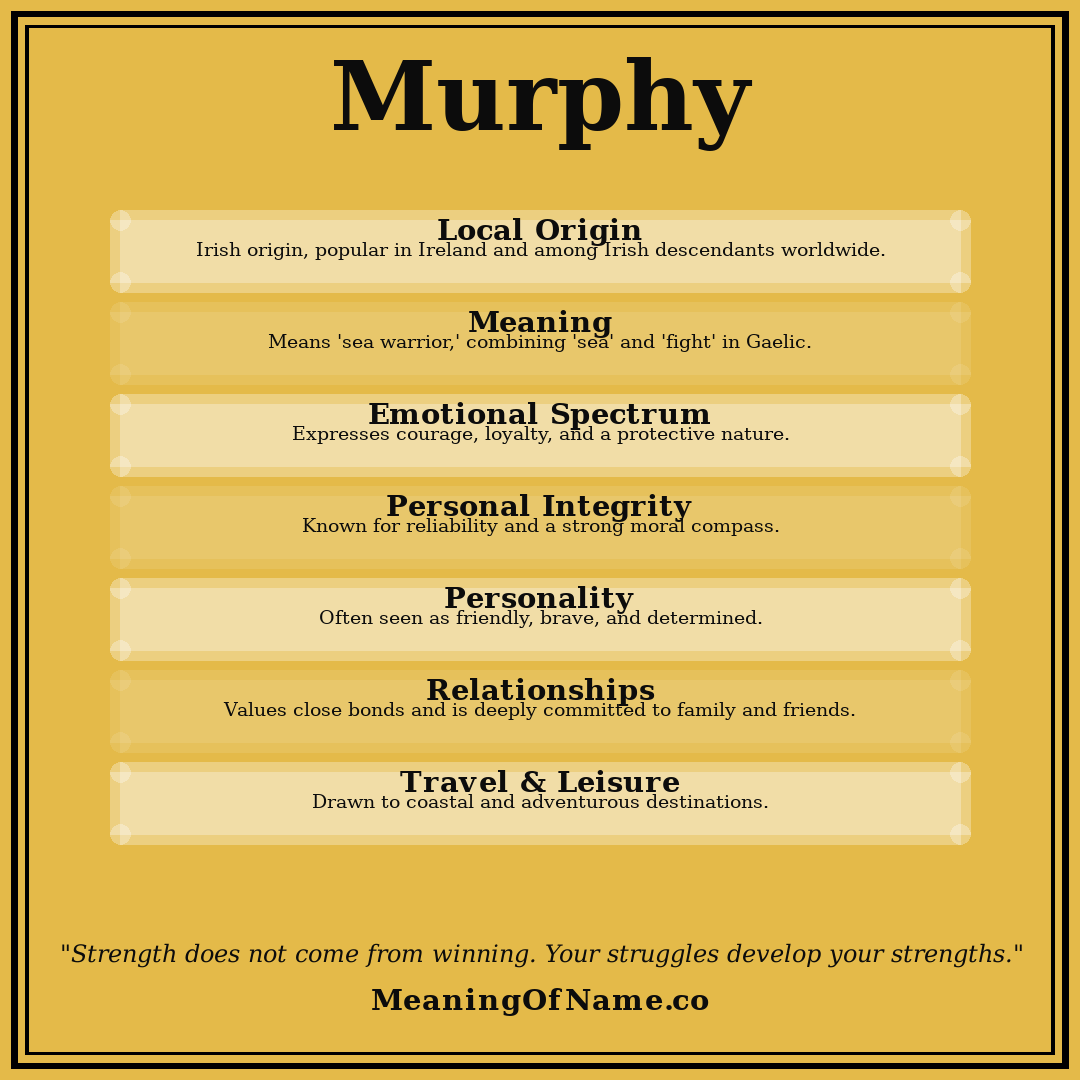 Murphy name meaning poster