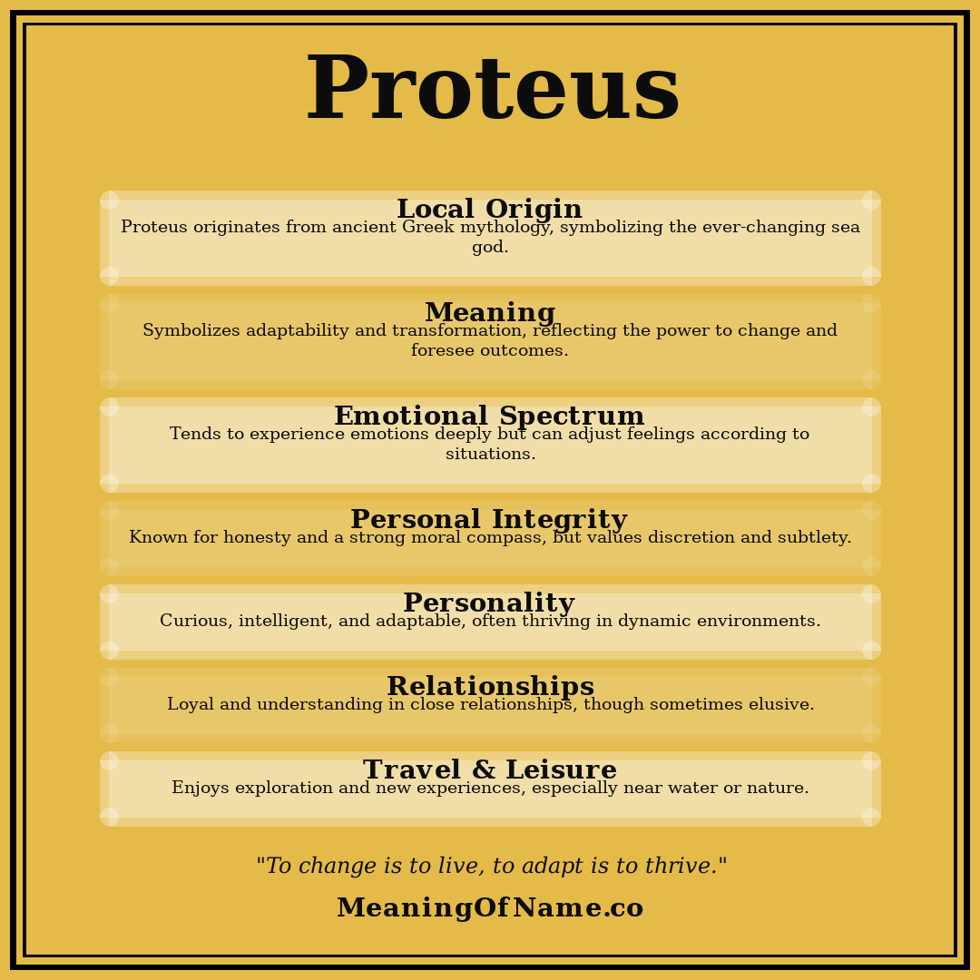Proteus name meaning poster
