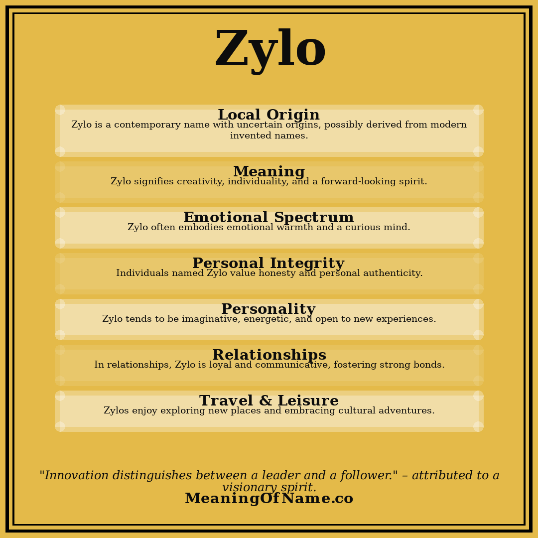 Zylo name meaning poster